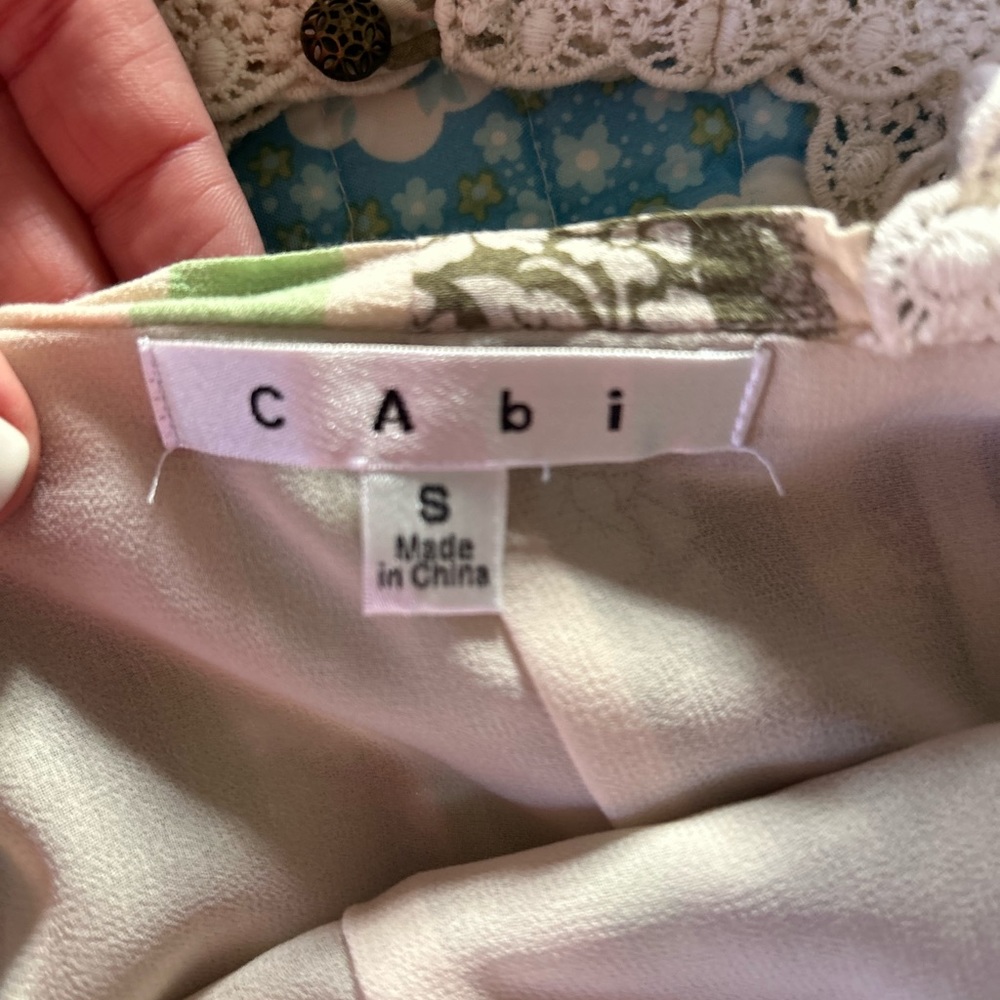 CAbi lace strap multicolored tank size small - Picture 5 of 6